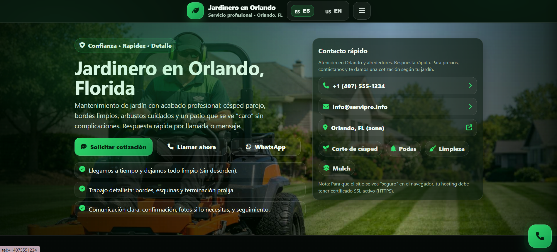 Modelo Jardinería